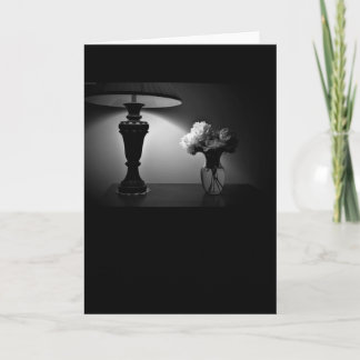 Peonies - noir, card
