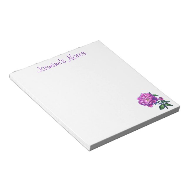 Peonies Notepad (Angled)