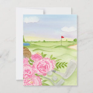 Peonies On Golf Course Postcard