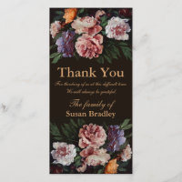 Peonies Painting 3 Sympathy Thank You Photo Card