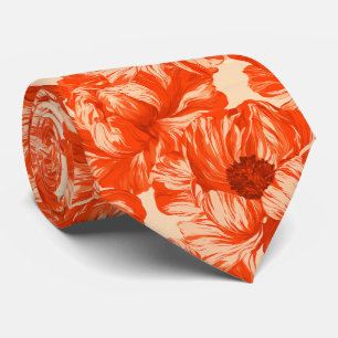 Peonies Pattern Businessman Classic Wedding  Neck Tie