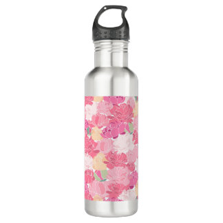 PEONIES PATTERNS STAINLESS STEEL WATER BOTTLE
