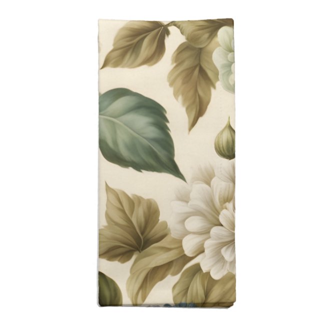 Peonies, Phlox, and Roses Botanical   Cloth Napkin (Folded)