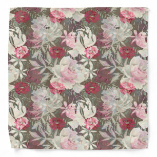 Peonies pink rose flowers flower garden bouquet bandana