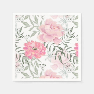 Peonies pink rose flowers flower garden bouquet napkins