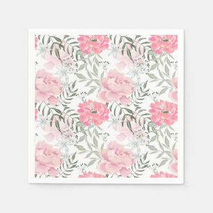 Peonies pink rose flowers flower garden bouquet napkins