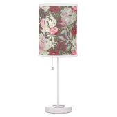 Peonies pink rose flowers flower garden bouquet table lamp (Right)