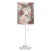 Peonies pink rose flowers flower garden bouquet table lamp (Left)