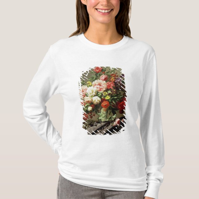 Peonies, Poppies and Roses, 1849 T-Shirt (Front)