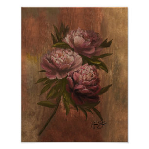 Peonies Poster 11x14