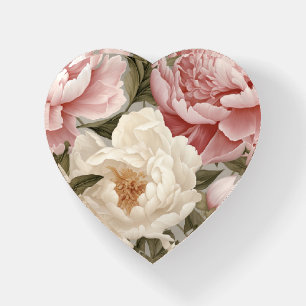 Peonies Pretty Feminine Blossoms Her Floral Glass Paperweight