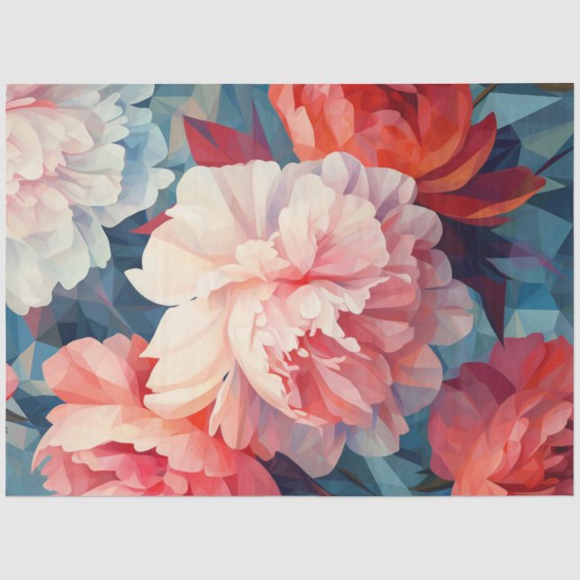 Peonies Series Design 9 Tissue Paper (Front)