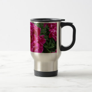 Peonies Stainless Steel   Travel/Commuter Mug