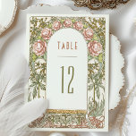 Peonies Table Numbers Vintage Art Nouveau Wedding<br><div class="desc">Art Nouveau Vintage wedding table numbers by Alphonse Mucha in a floral, romantic, and whimsical design. Victorian flourishes complement classic art deco fonts. Please enter your custom information, and you're done. If you wish to change the design further, click the blue "Customize It" button. Thank you so much for considering...</div>