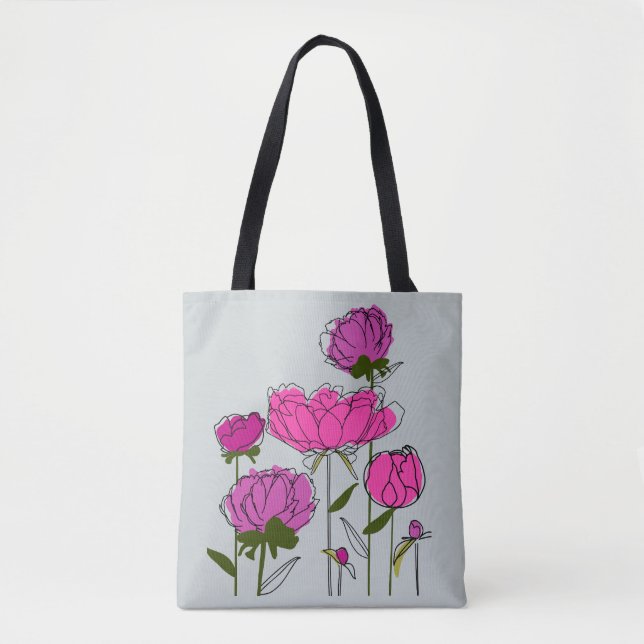 Peonies Tote Bag (Front)