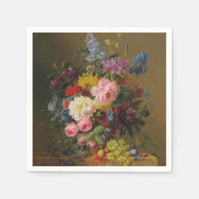 Peonies, Tulips, Roses, and Irises – A. Bloemers Napkins (Front)