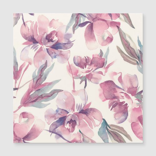 Peonies watercolor seamless floral background