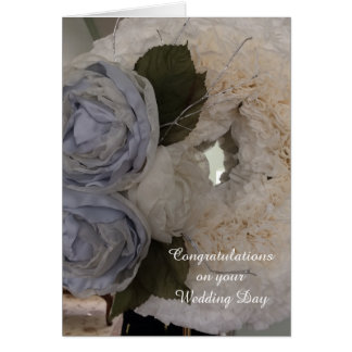 Peonies Wedding Congratulations Card