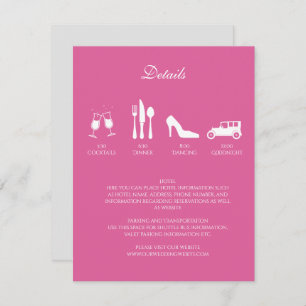 Peonies Wedding DETAILS Invitation