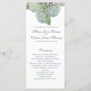 Peonies Wedding Program