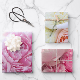 Peonies Wrapping Paper Sheets