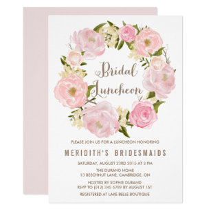 bridal luncheon invitations zazzle