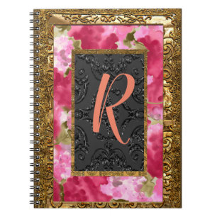 Peoniste Floral Old Book Style Monogram