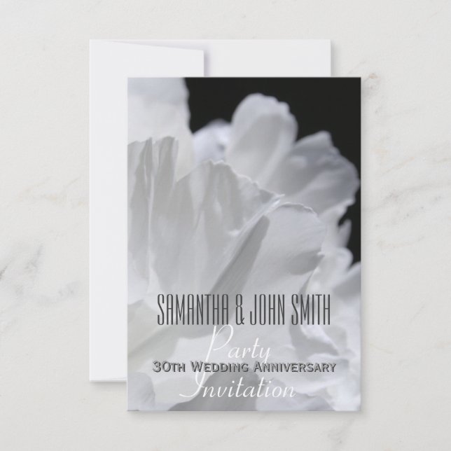 Peony 30th Wedding Anniversary Party Invitation 2 (Front)