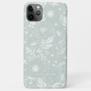 Peony And Anemone Illustrated Floral iPhone 11 Pro Max Case