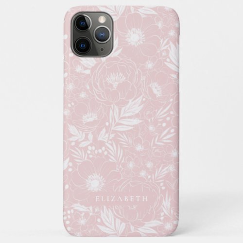 Peony And Anemone Illustrated Floral iPhone 11 Pro Max Case