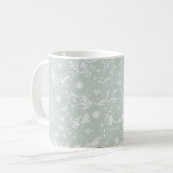 Peony And Anemone Illustrated Floral Coffee Mug by fourwetfeet at Zazzle