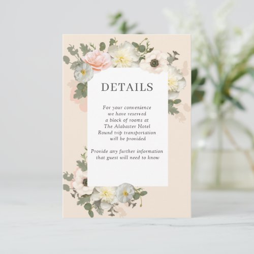 Peony and Anemone Wedding Blush Details Enclosure