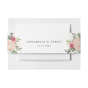 Peony and Gold Foil Bloom Belly Band