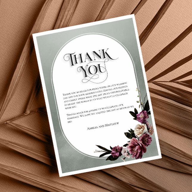 Peony and Rose Thank You Card (Creator Uploaded)