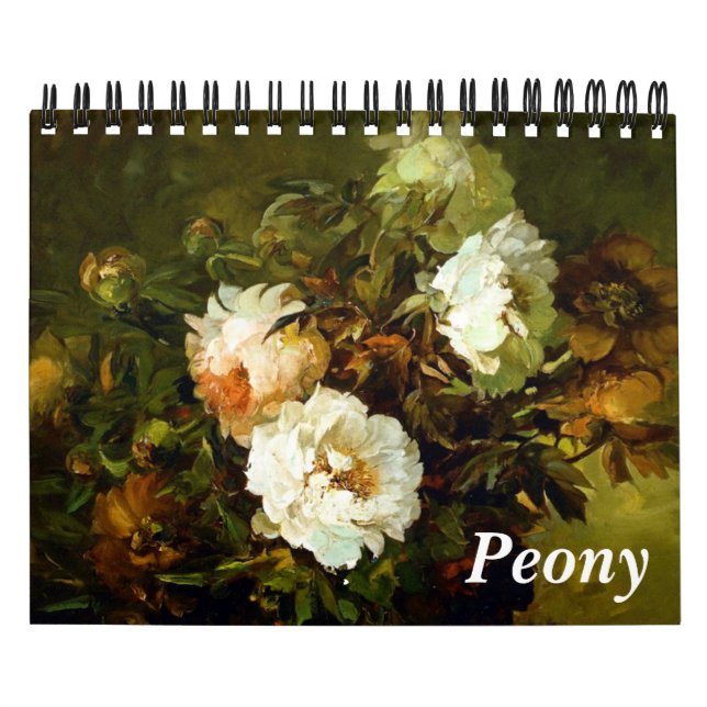 Peony Art Calendar (5.5” x 7”) (Cover)