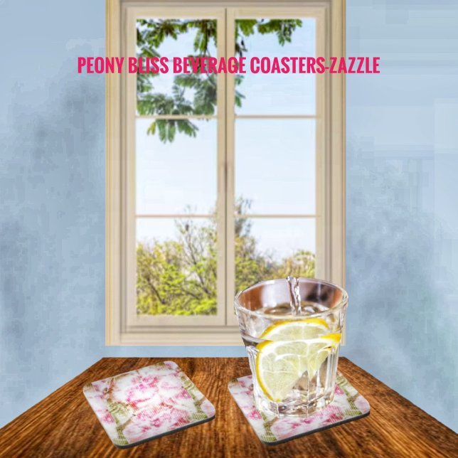 Peony Bliss   Beverage Coaster (Creator Uploaded)