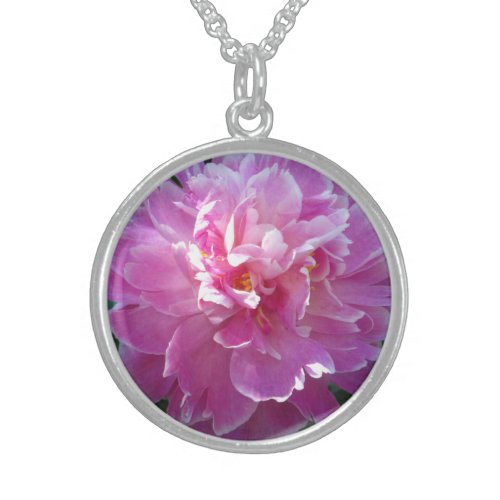 Peony Bloom Sterling Silver Pendant