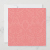 Peony Blooms Coral Bridal Shower Invitation (Back)