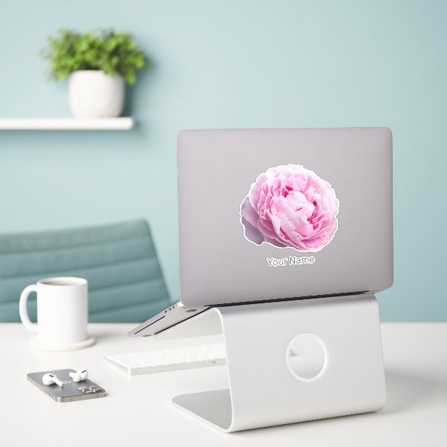 Peony Blossom Rose For Flower And Garden Lover Sticker (Laptop On Desk)
