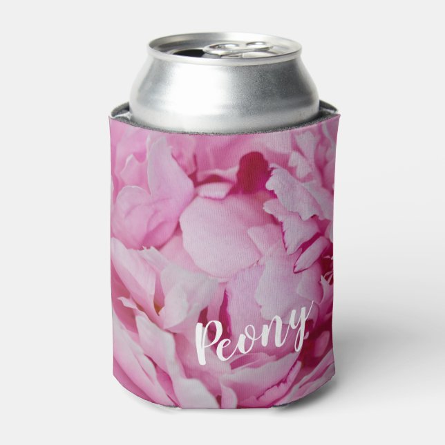 Peony Blossom Rose for flower and garden lovers Can Cooler (Can Front)