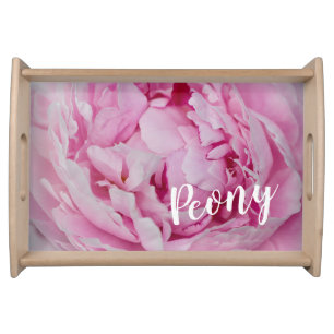 Peony Blossom Rose for flower and garden lovers Serving Tray