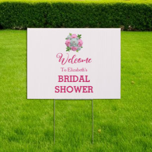 Peony Bouquet Bridal Shower Sign