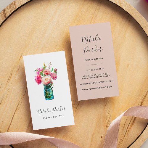 Peony Bouquet Business Card