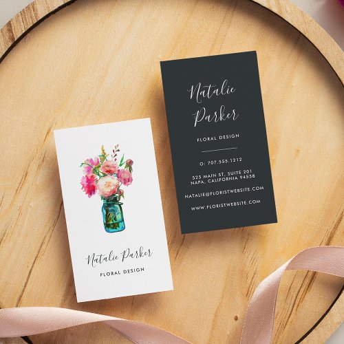 Peony Bouquet Business Card