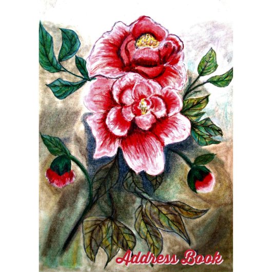 Peony Bouquet Telephone Address Book (Front)