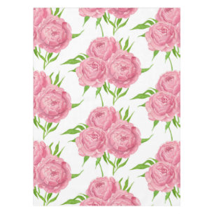 Peony bouquet watercolor pattern tablecloth