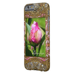 Peony Bud Monogram Barely There iPhone 6 Case