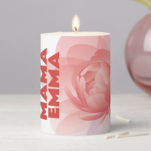 Peony Candle Personalized Floral Gift for Mom