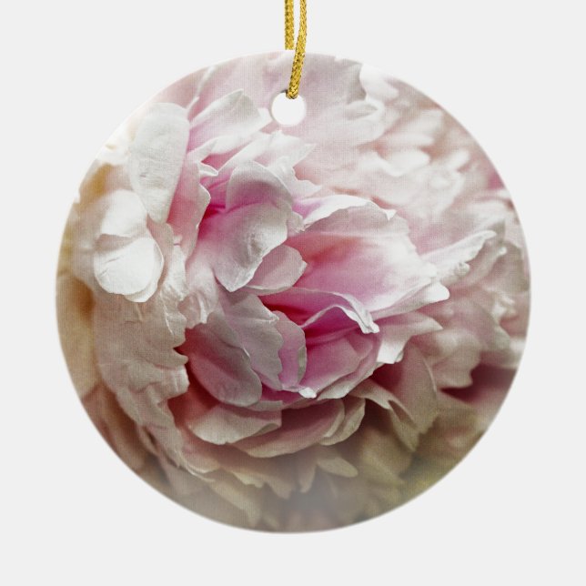 Peony Ceramic Ornament (Front)