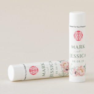Peony Chinese Wedding Lip Balm Favo